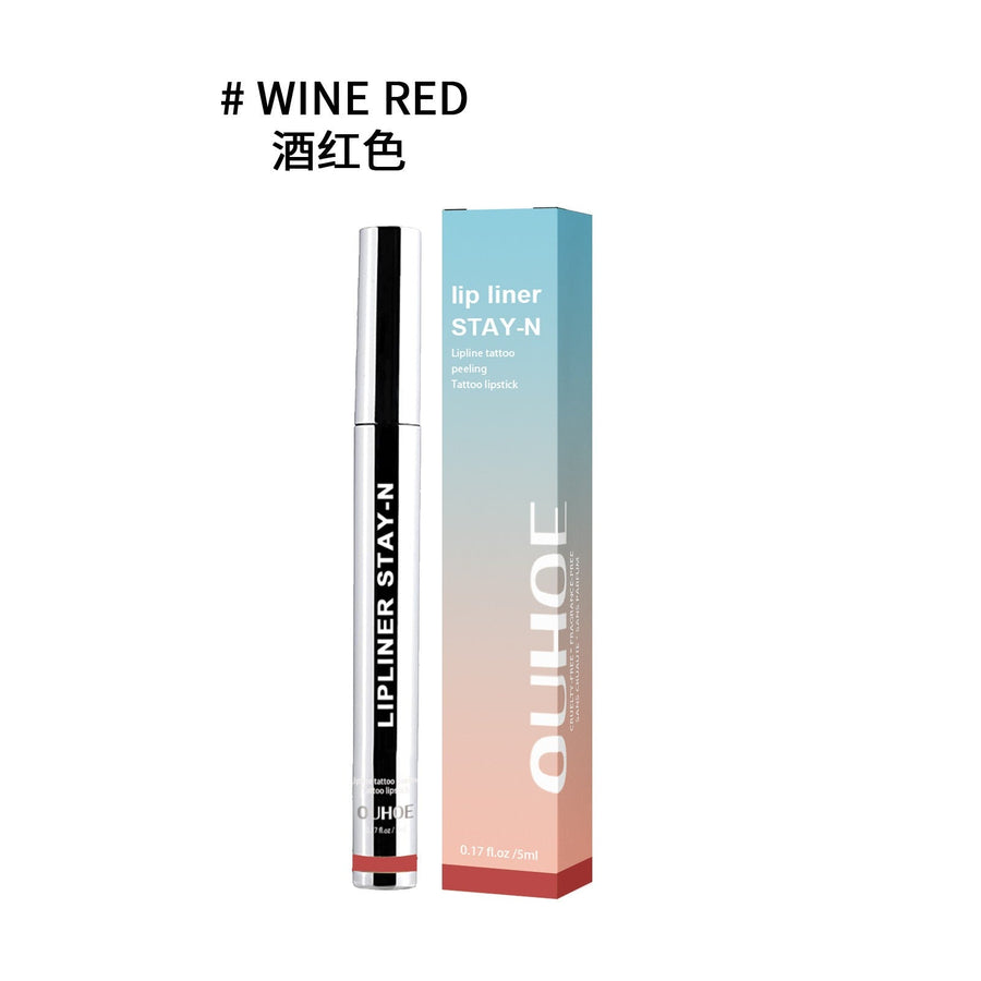 Waterproof Lip Liner Pen for Fuller-Looking Glossy Lips