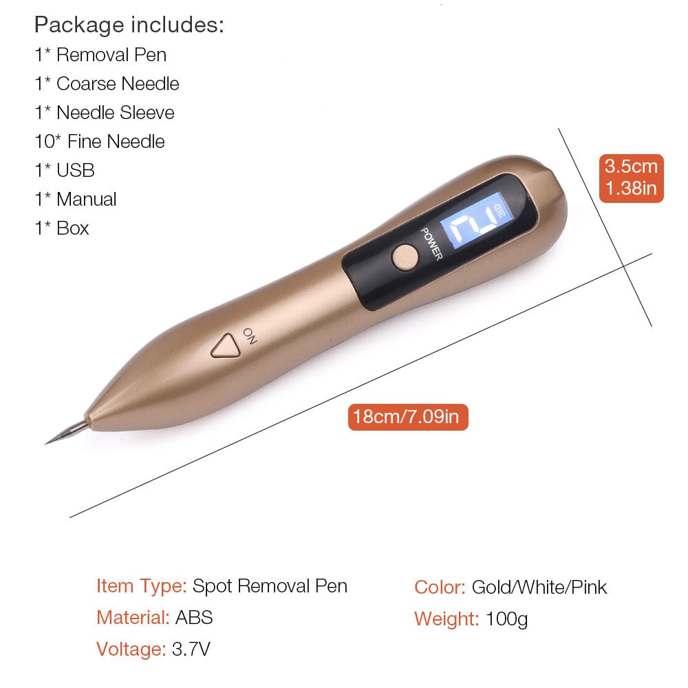 9-Level LCD Plasma Pen for Targeted Cosmetic Spot Care