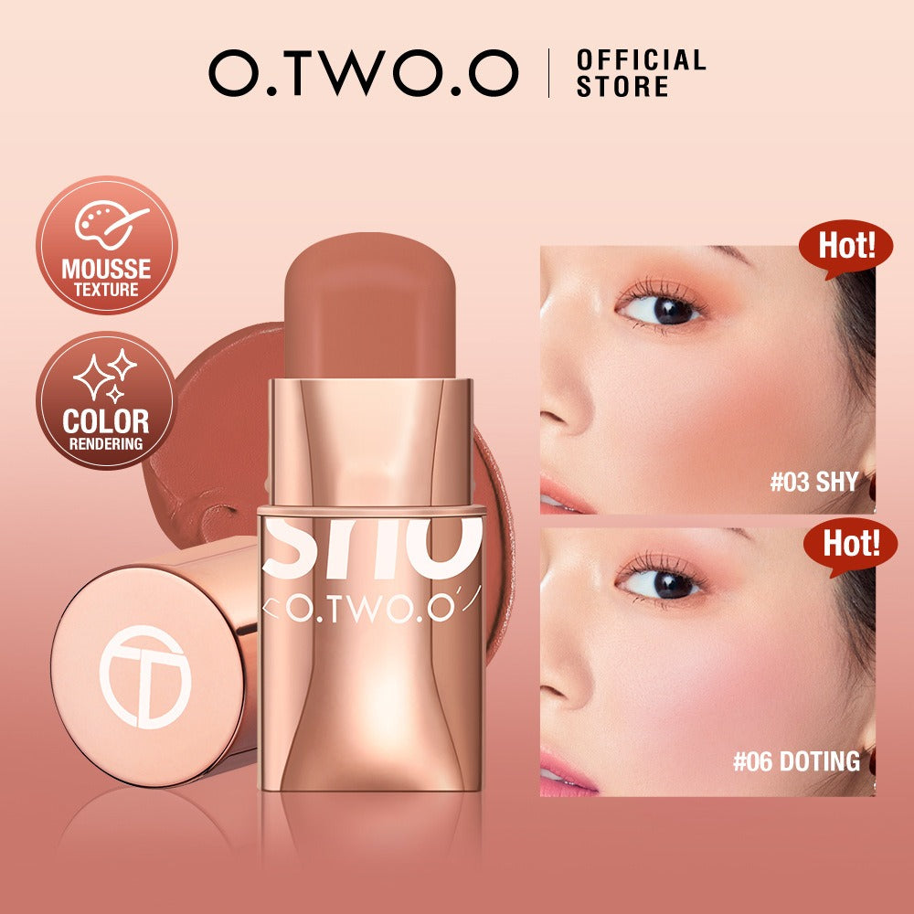 3-in-1 Cream Blush Stick for Soft Natural Rosy Cheeks