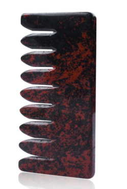 Natural Jade Massager Comb & Rose Quartz Gua Sha Set