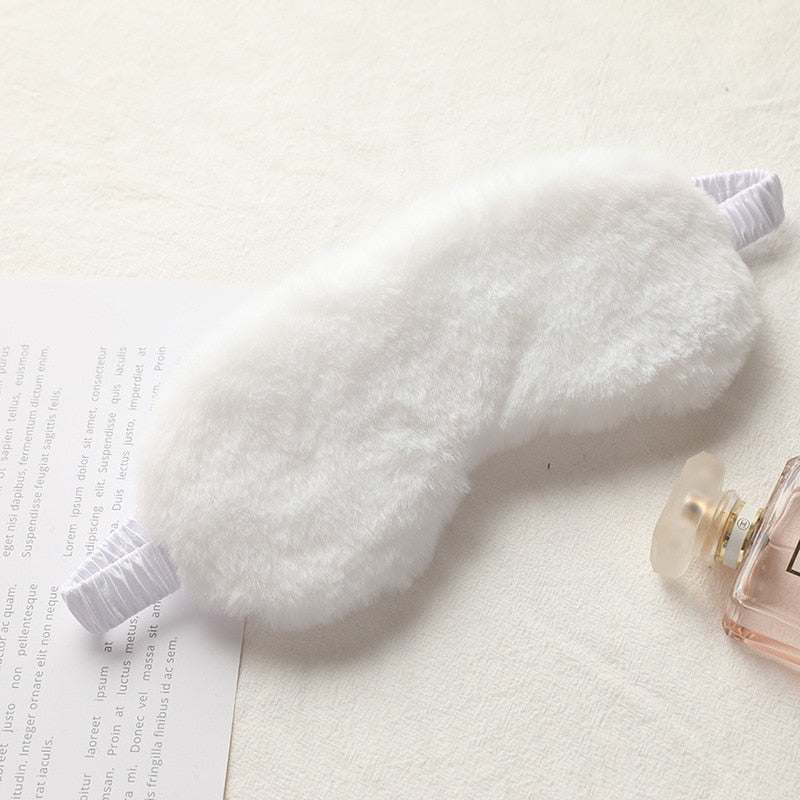 Cute Plush Sleep Mask — Light-Blocking Comfort for Deeper