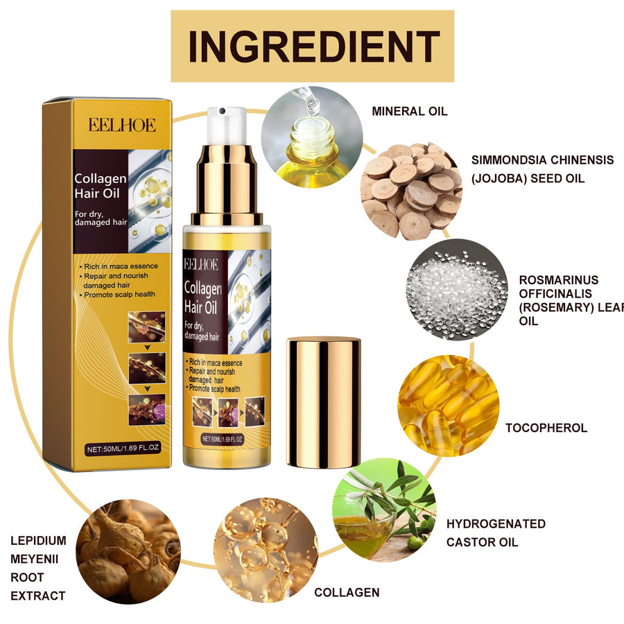 Maca Hair Oil for Smooth, Dry, Damaged Hair Repair