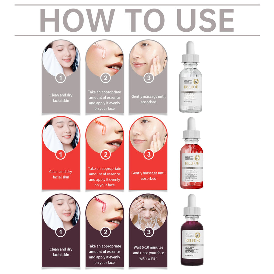Acne Facial Serum Set for Brighter, Hydrated Skin