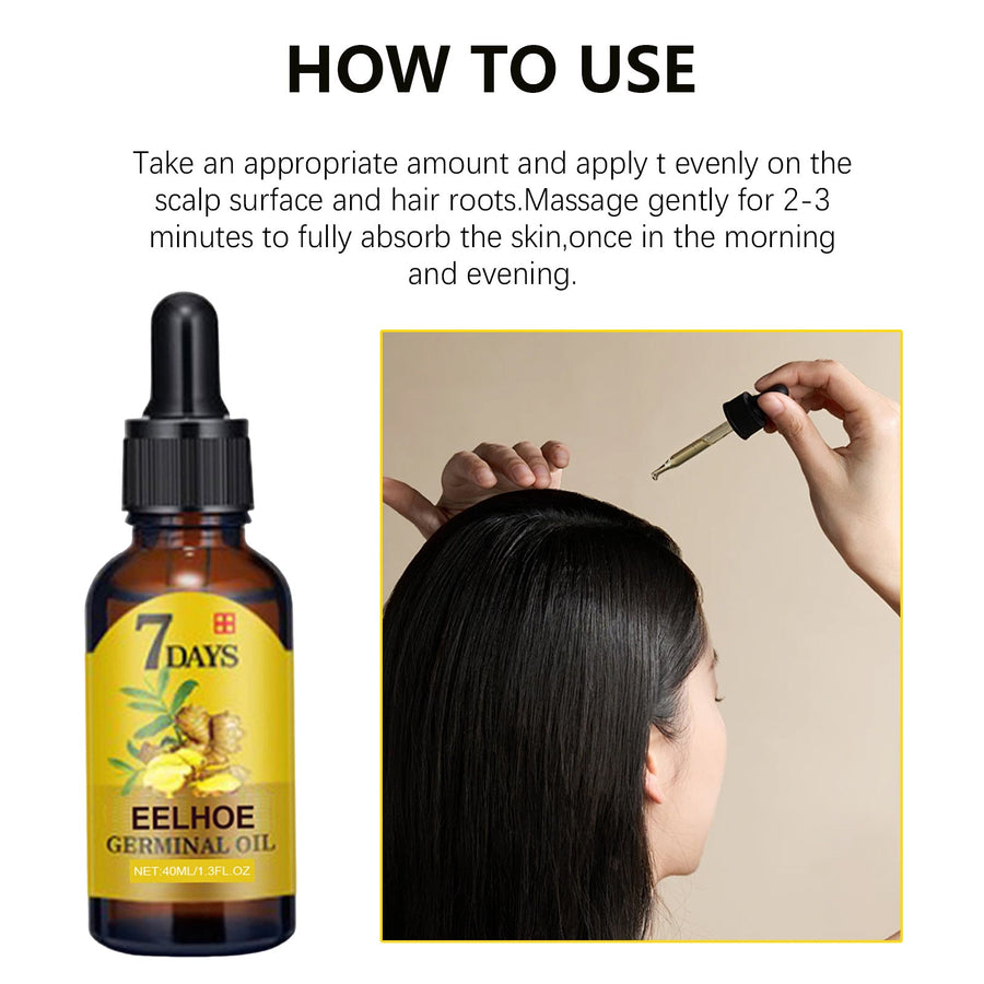 Ginger Hair Oil for Thin, Dry-Looking Hair & Shine