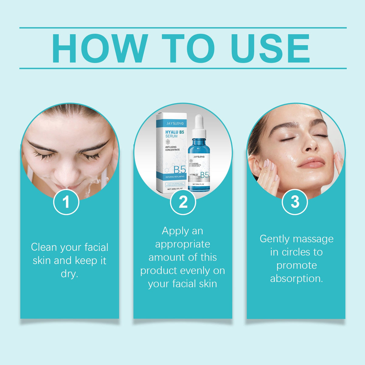 Hyaluronic Acid B5 Serum for Dry, Rough Skin Care