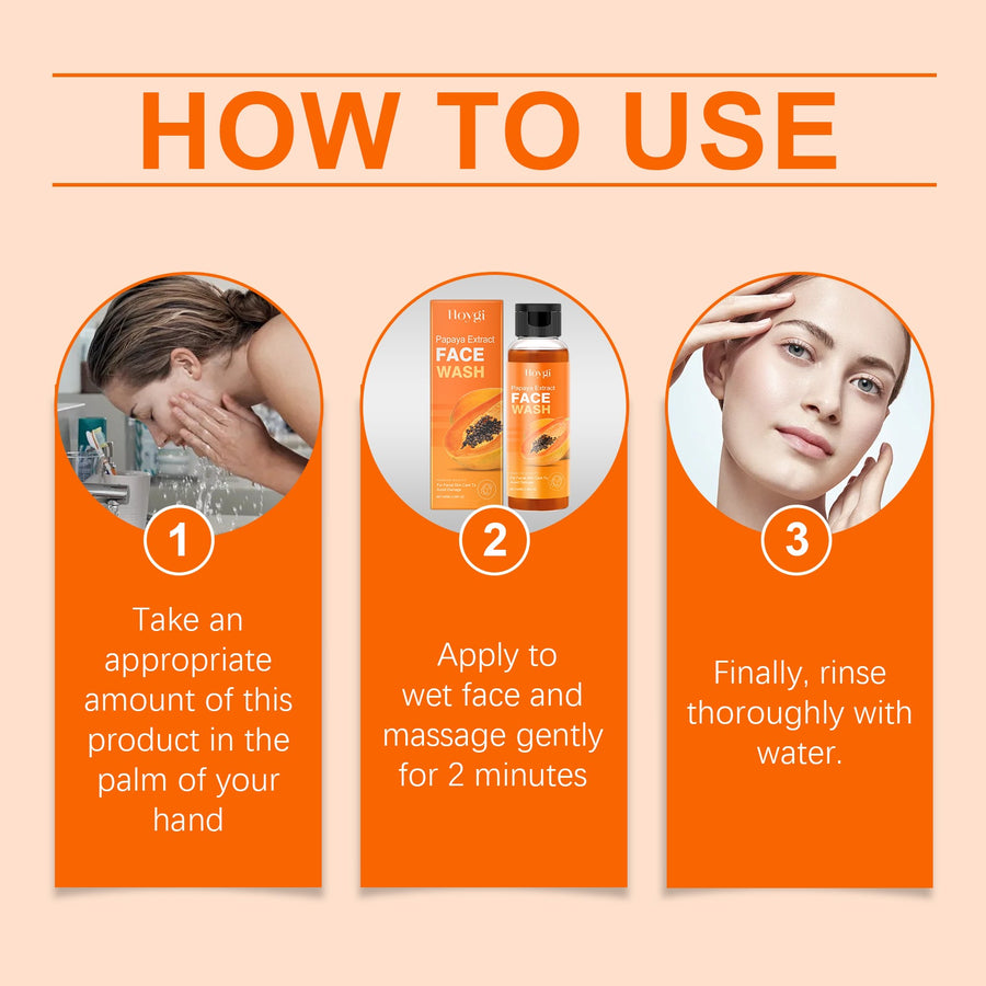 Papaya Face Wash for Gentle Hydrating Skin Cleansing
