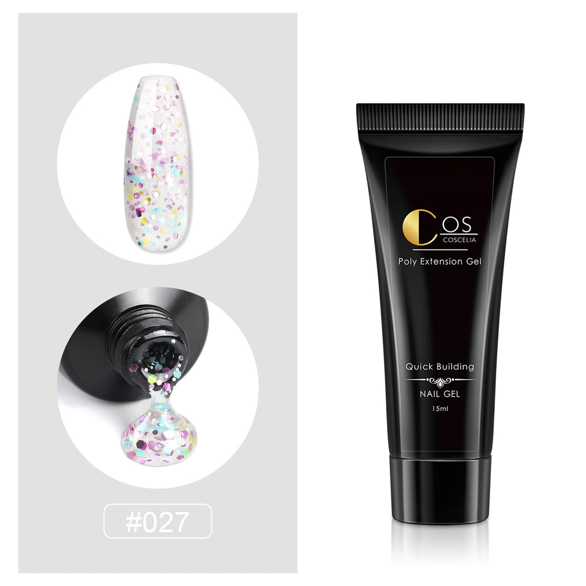 Poly Extension Glitter Gel — Salon Nail Extensions at Home