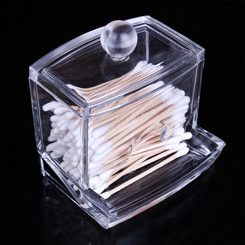 Cotton Swab Holder — Crystal Organizer with Side Slot