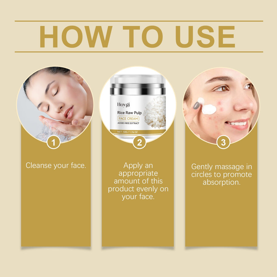 Rice Face Cream for Light, Deep Moisturizing Glow