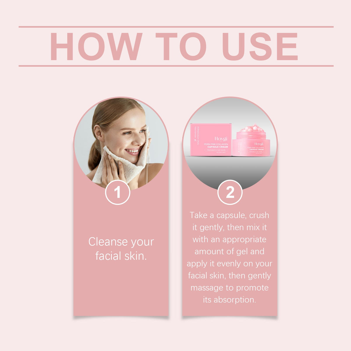 Hoygi Pink Collagen Capsule Cream for Firm Hydrated Skin