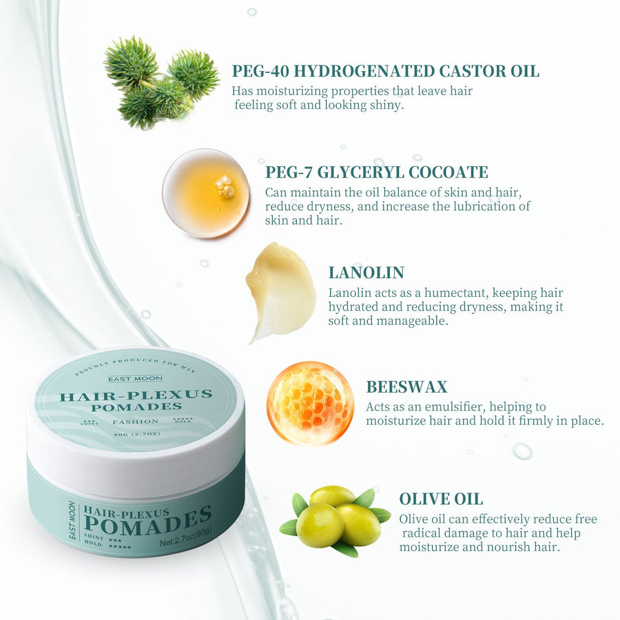 Hair Pomade for Frizz Control and Moisturizing Shine