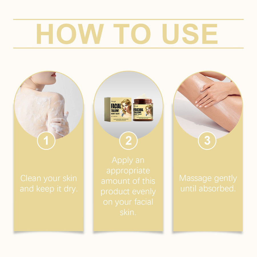 Tallow Honey Balm for Dry, Reactive Skin Relief