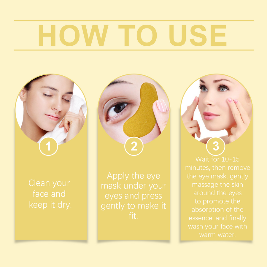 24K Gold Eye Mask for Dark Circles & Puffiness