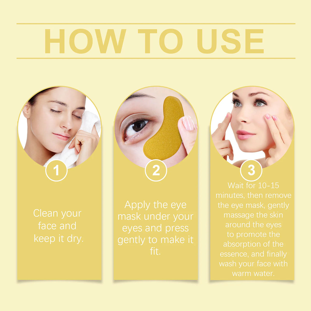24K Gold Eye Mask for Dark Circles & Puffiness