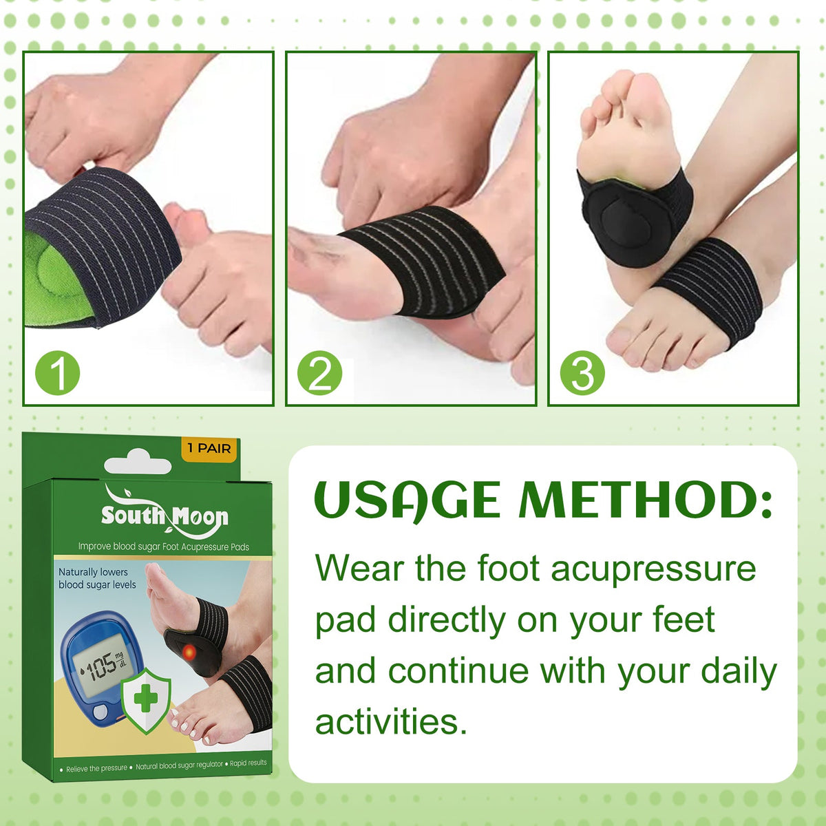 Acupressure Foot Pads — Naturally Lower Blood Sugar & Heel Relief