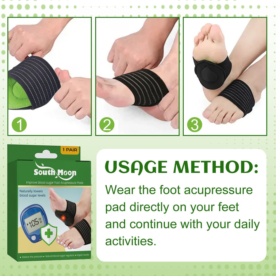 Acupressure Foot Pads — Naturally Lower Blood Sugar & Heel Relief