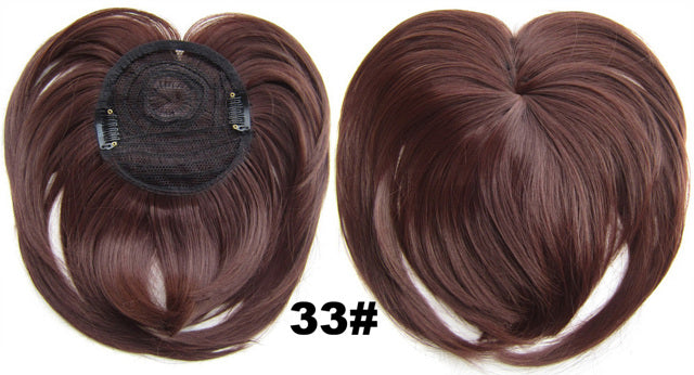 Clip In Bangs Synthetic — Blunt Fringe Hairpiece in 9+