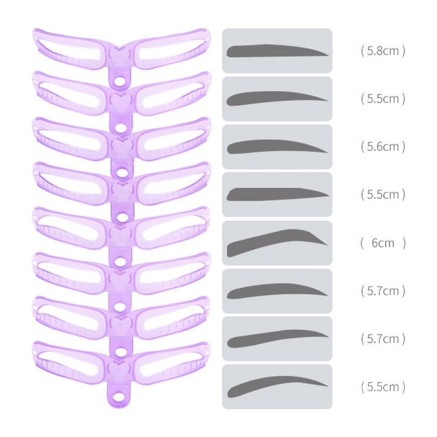 Eyebrow Stencil Tool — 8 Shapes for Symmetrical Brows