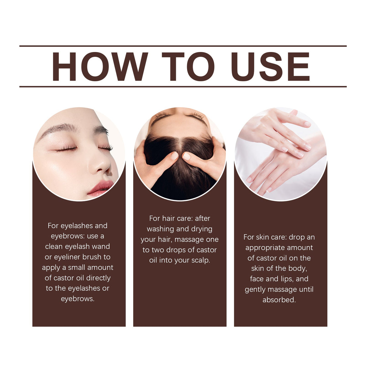 Cold-Pressed Castor Oil for Skin, Hair & Brow Care