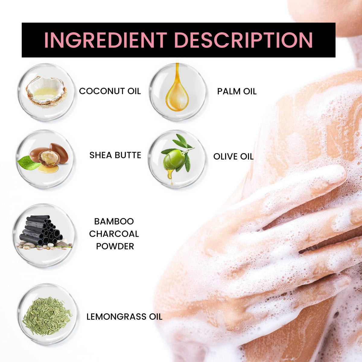 Carbon Clay Back Soap for Body Acne & Dark Spots