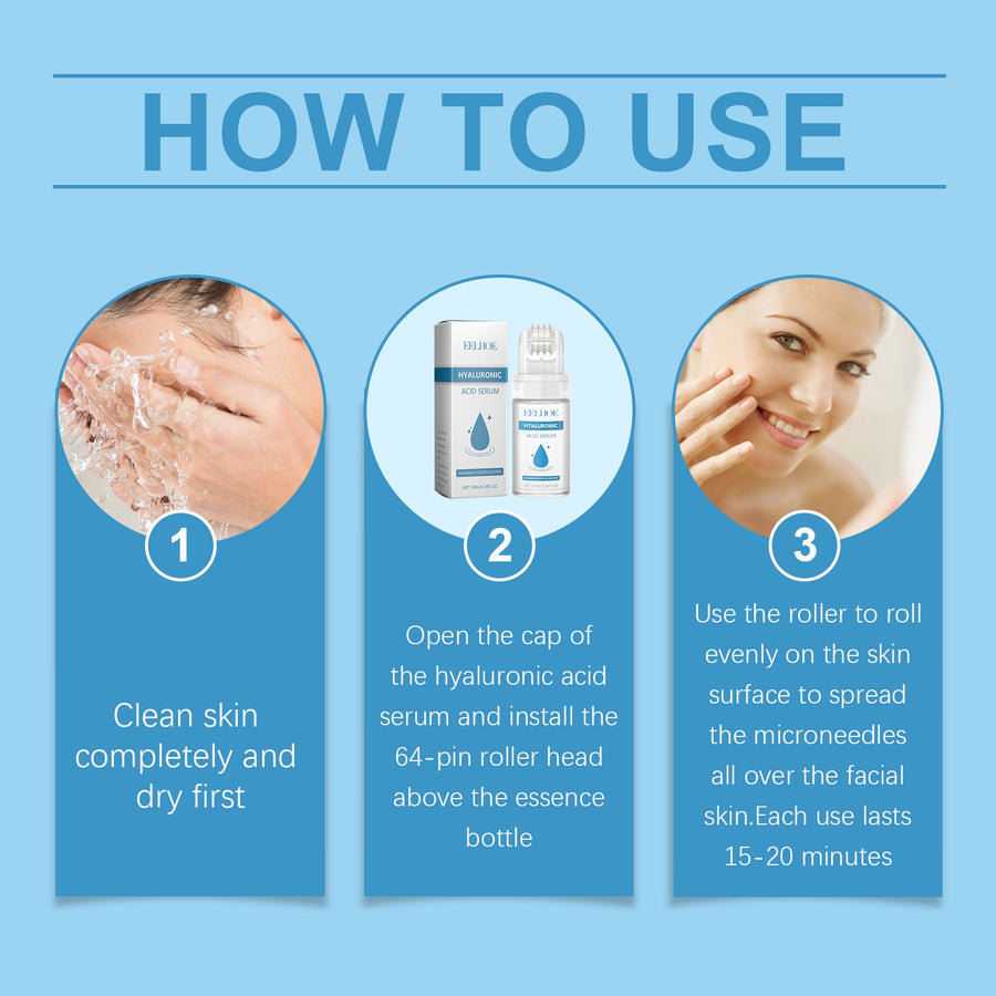 Hyaluronic Acid Roller Serum for Smoother, Firmer Skin
