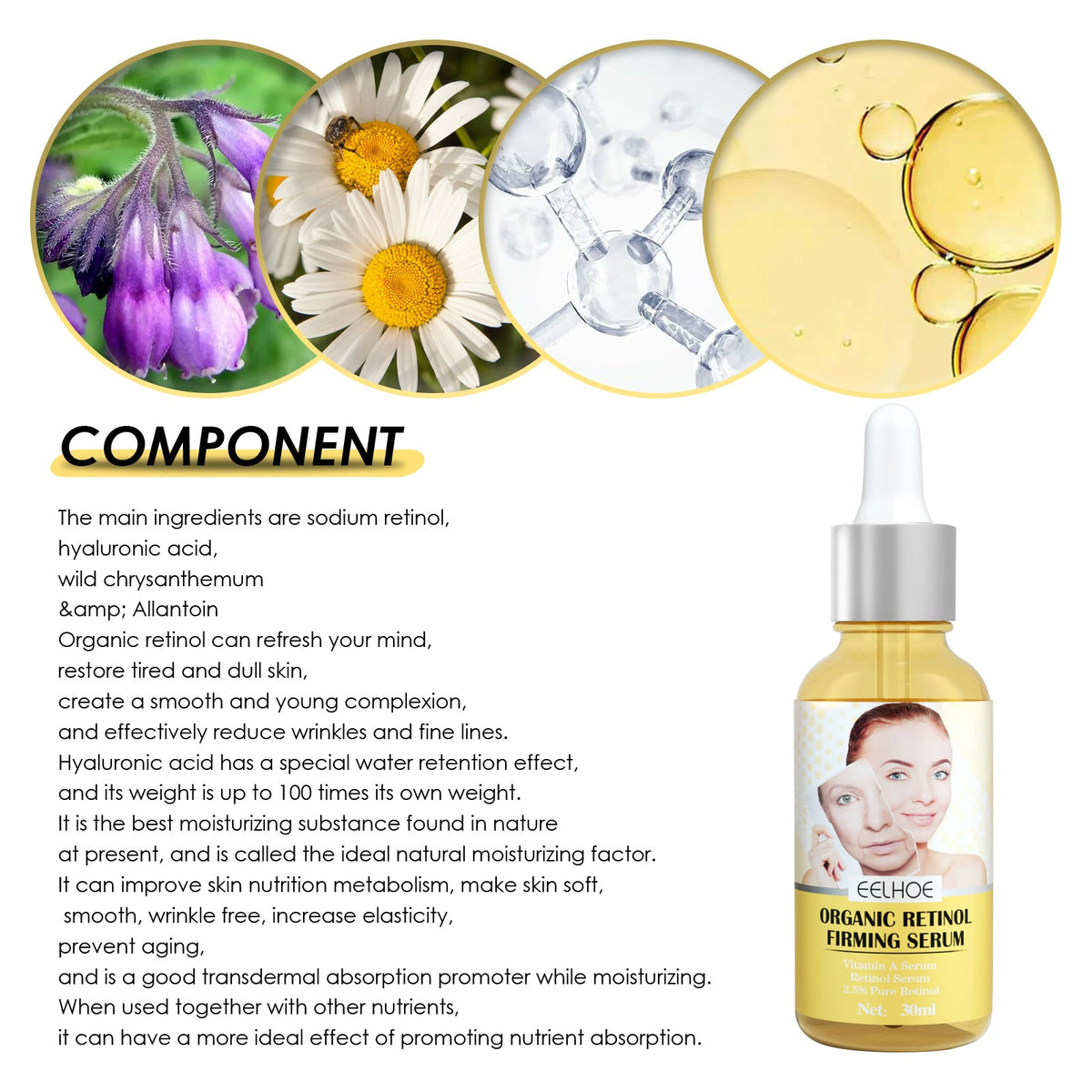 Retinol Firming Serum 2.5% for Fine Lines & Firmness