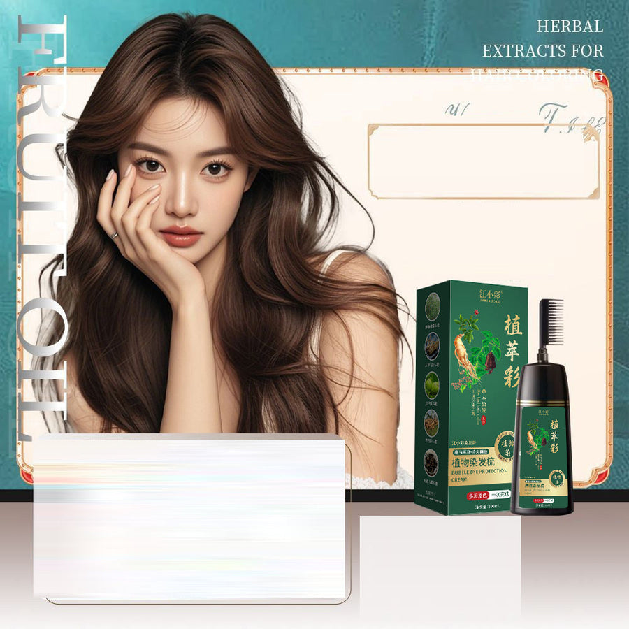 Plant Hair Dye Comb for Natural-Looking Gray Coverage