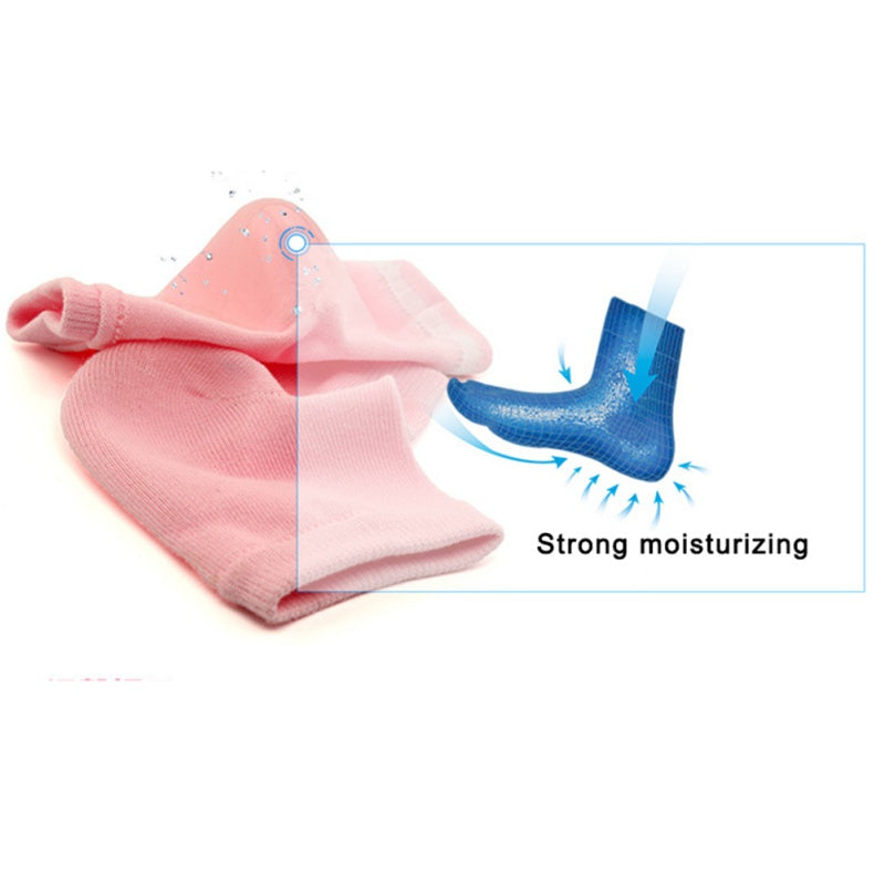 Silicone Gel Heel Socks for Cracked, Dry Foot Skin