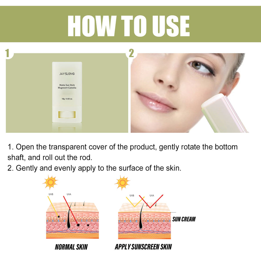 Matte Sunscreen Stick SPF 50+ Moisturizing Protection