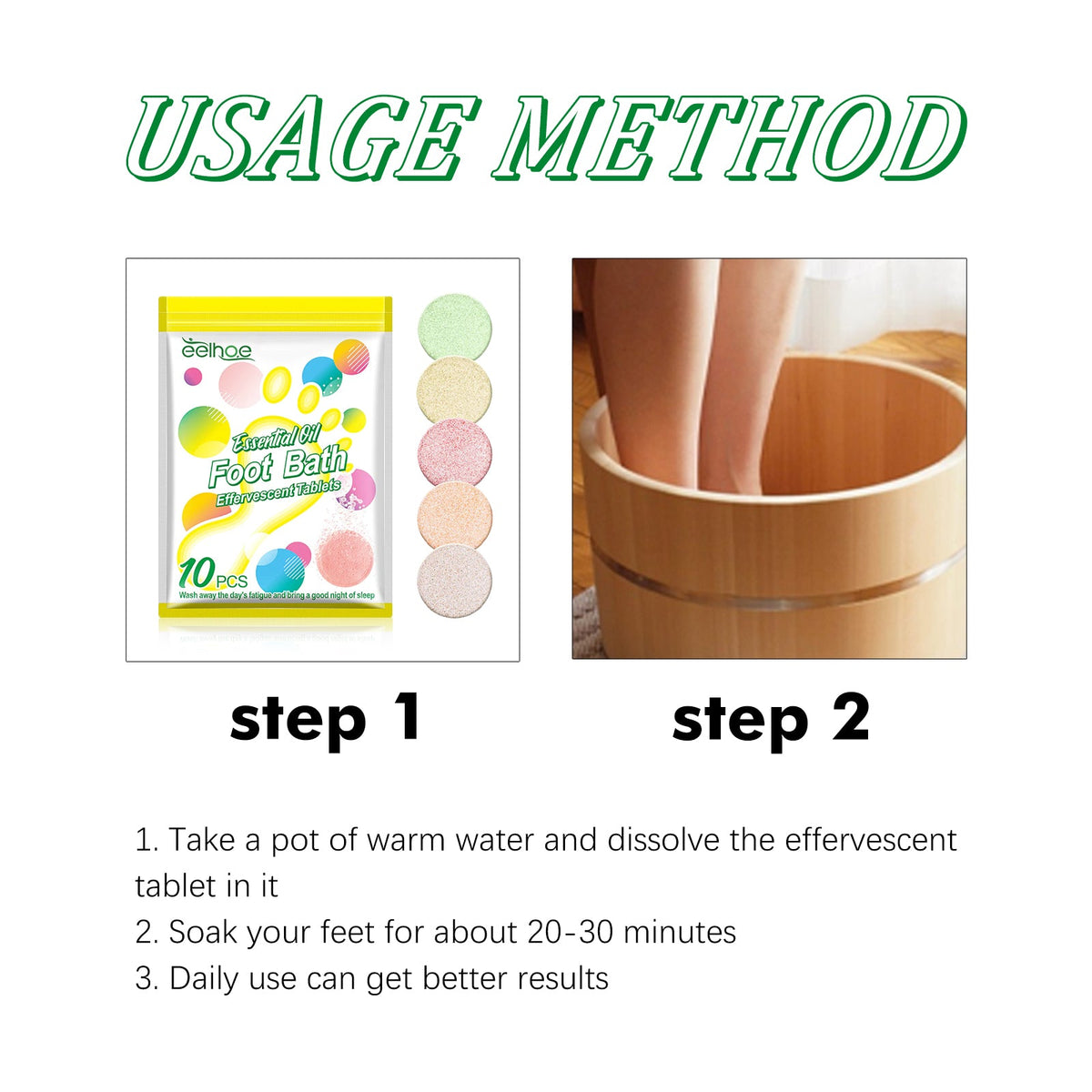 Foot Bath Tablets for Sore Feet & Better Sleep
