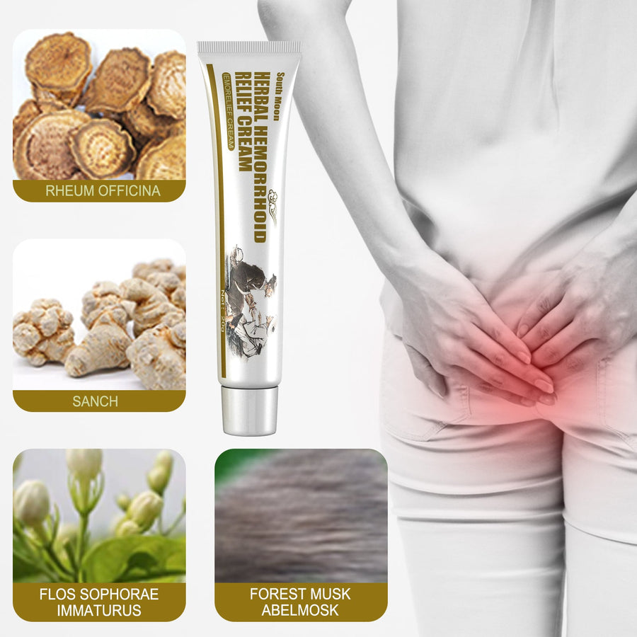 Herbal Hemorrhoid Relief Cream — Soothes Pain, Itching