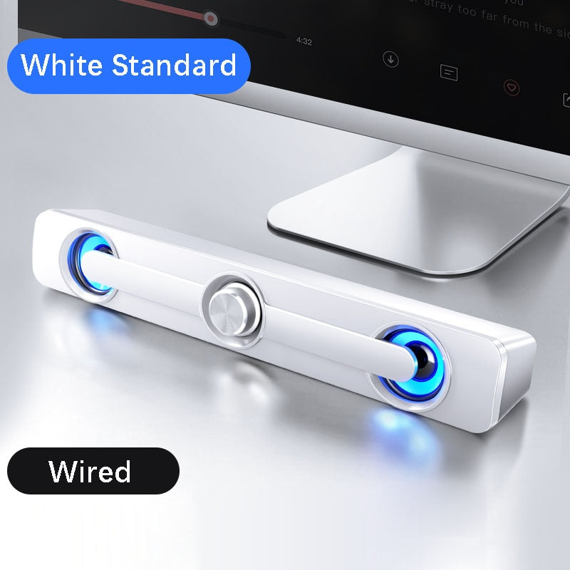 USB Powered Speaker Bar — Hi‑Fi Stereo Sound with Deep Bass