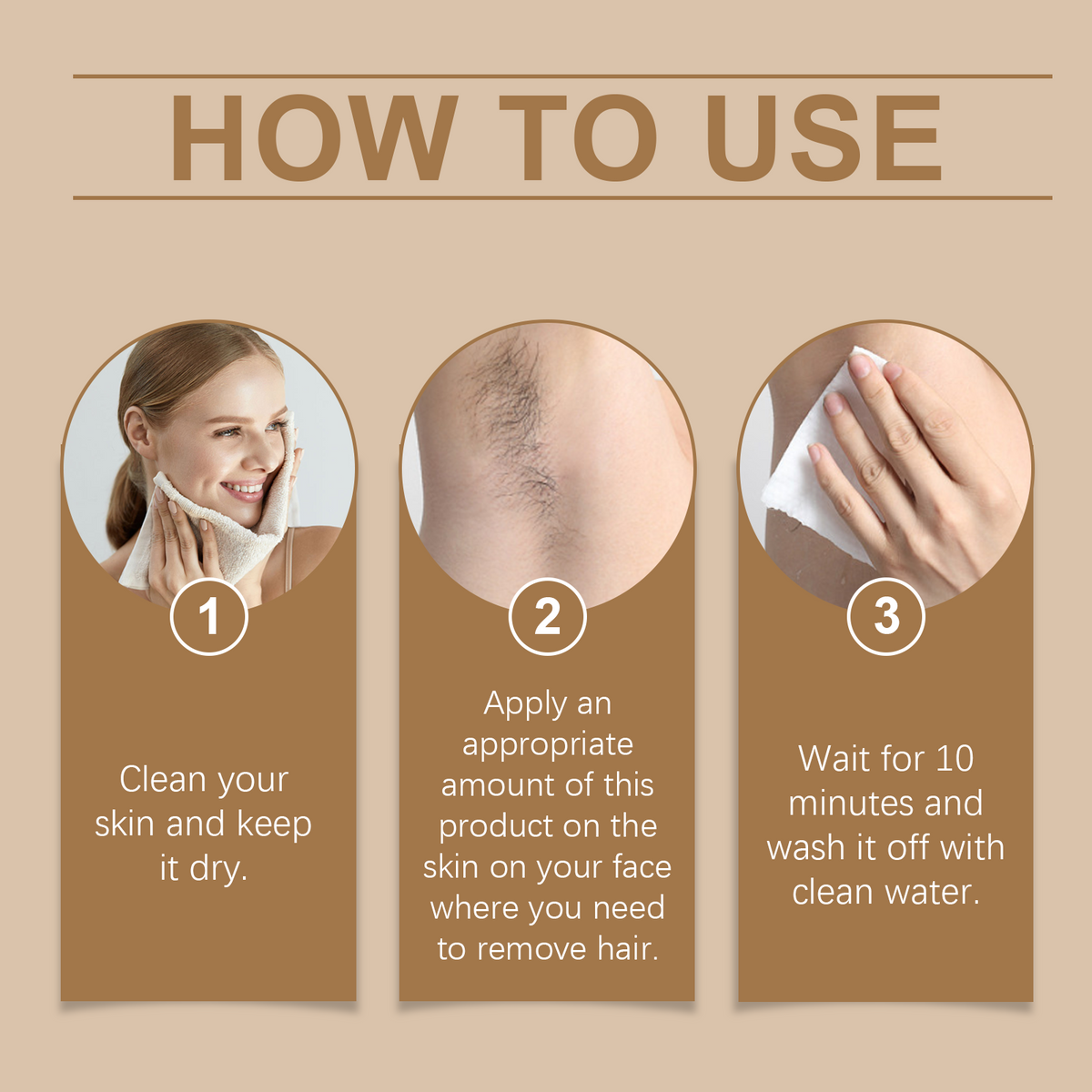 Coconut Facial Hair Removal Cream for Sensitive Skin