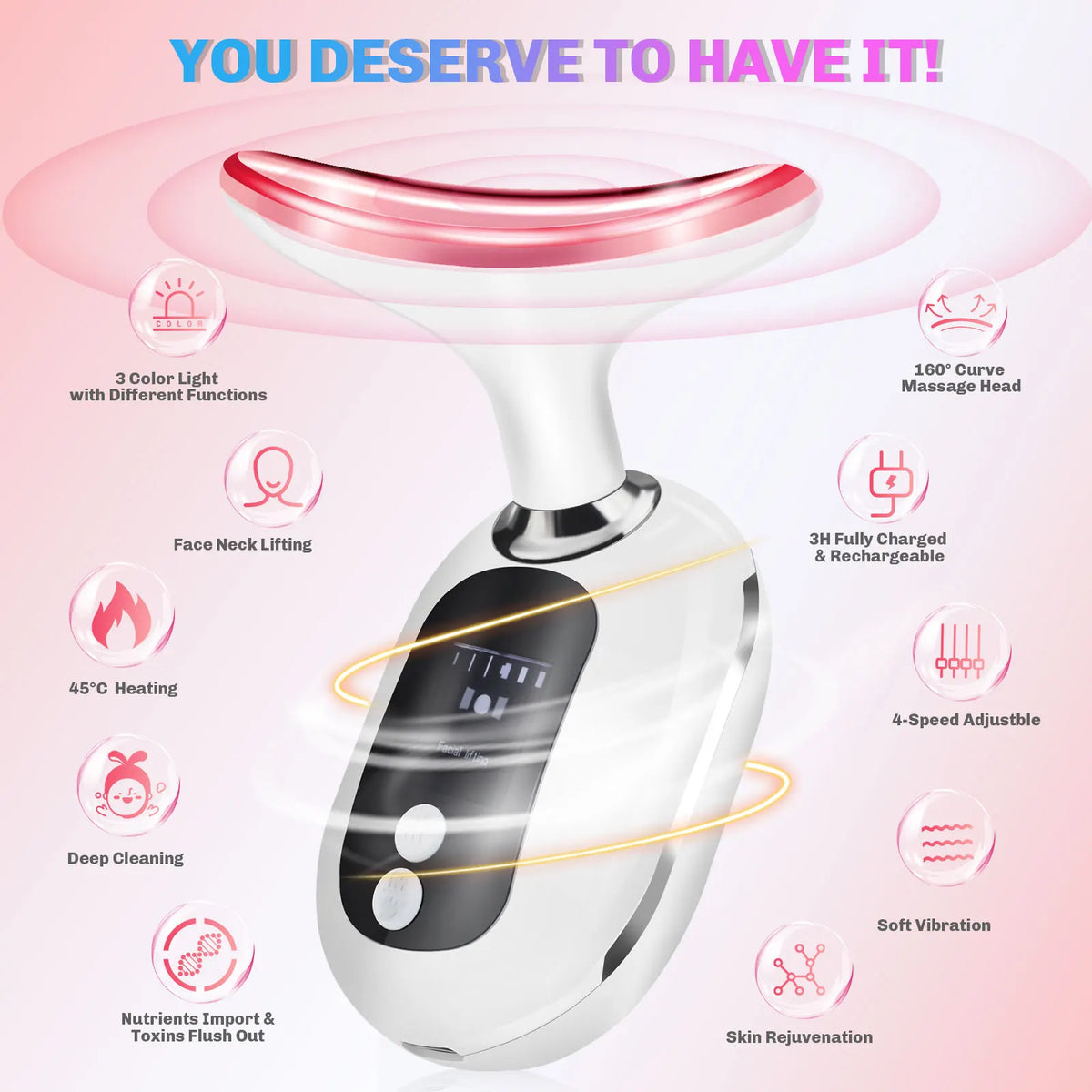 LED & Vibration Facial Lifting Device — Firmer Skin in 4 Weeks