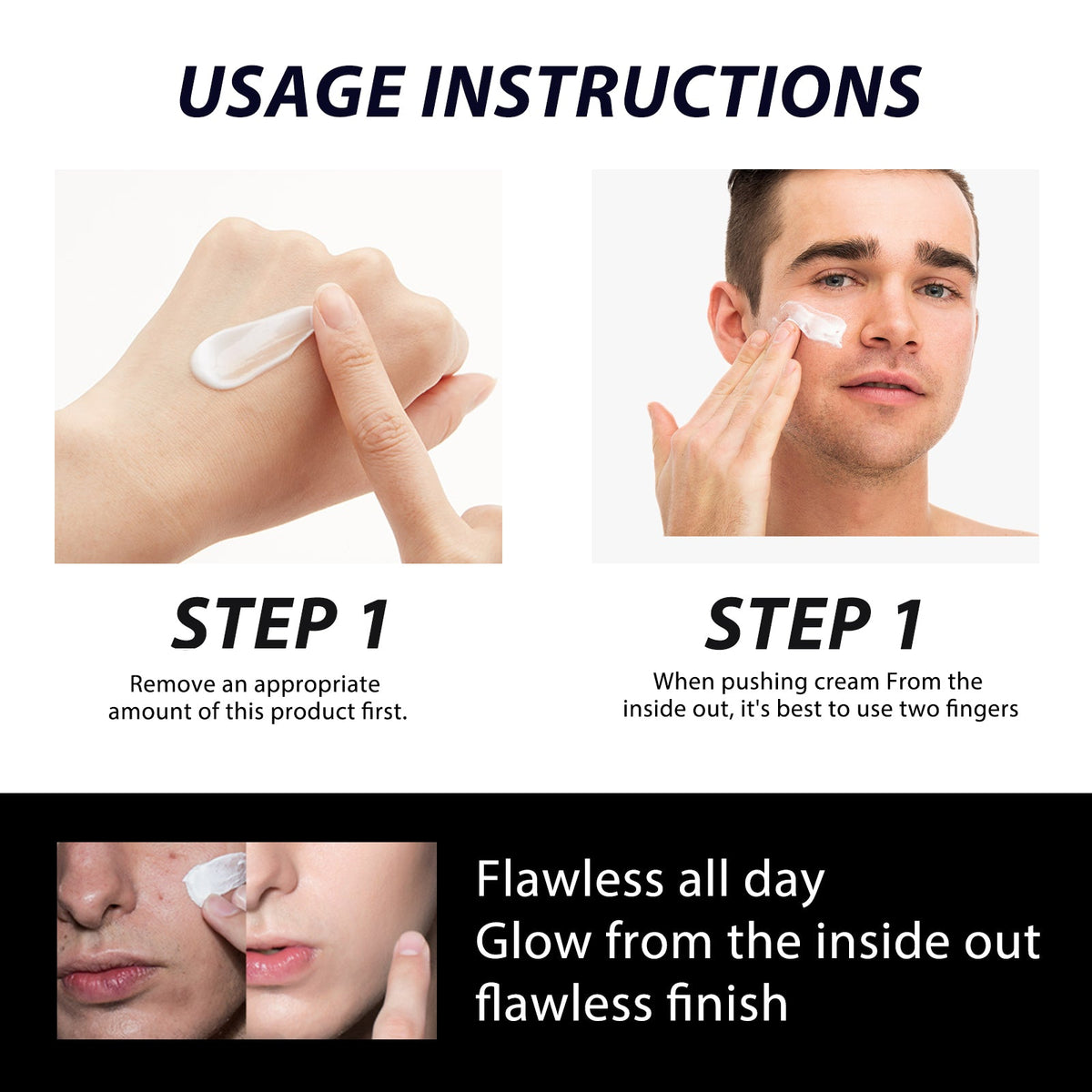 Men's Light Concealer Cream — Invisible Pores & Flawless Skin