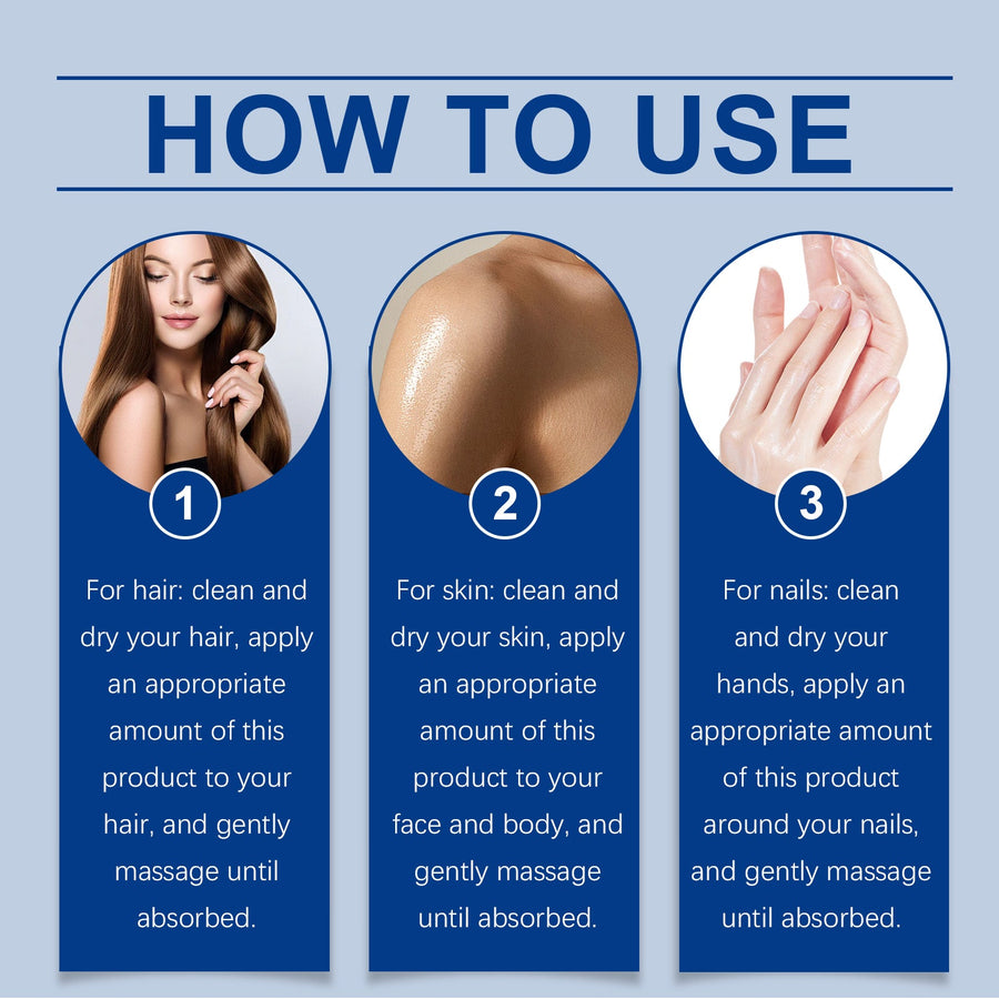 Body Moisturizing Oil for Dry Skin, Hands & Nails