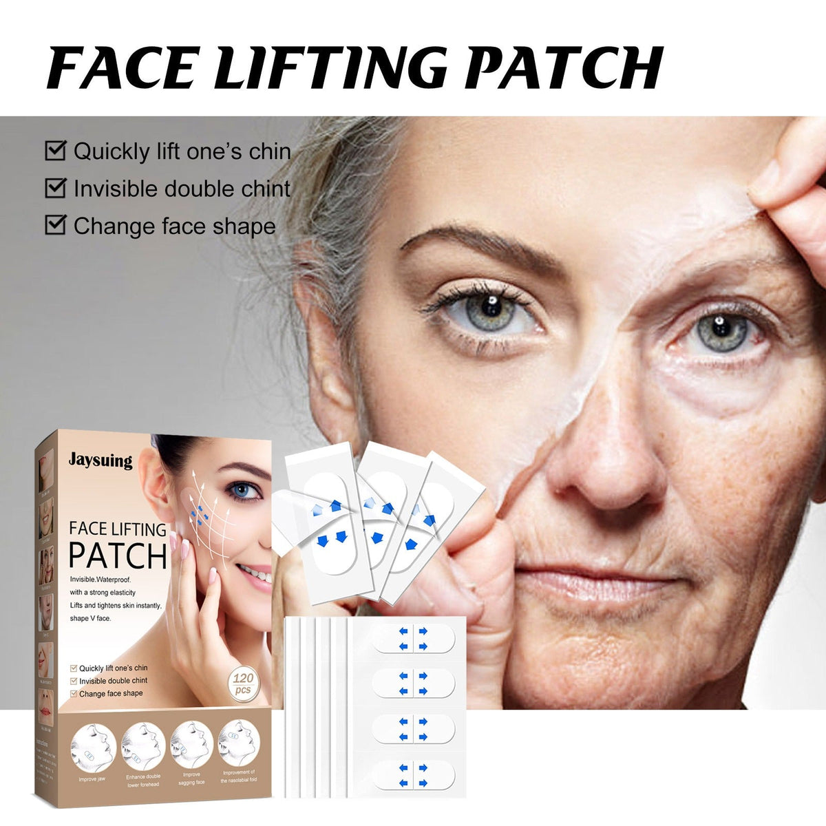 Invisible Face Lift Stickers for a Defined V-Shaped Face