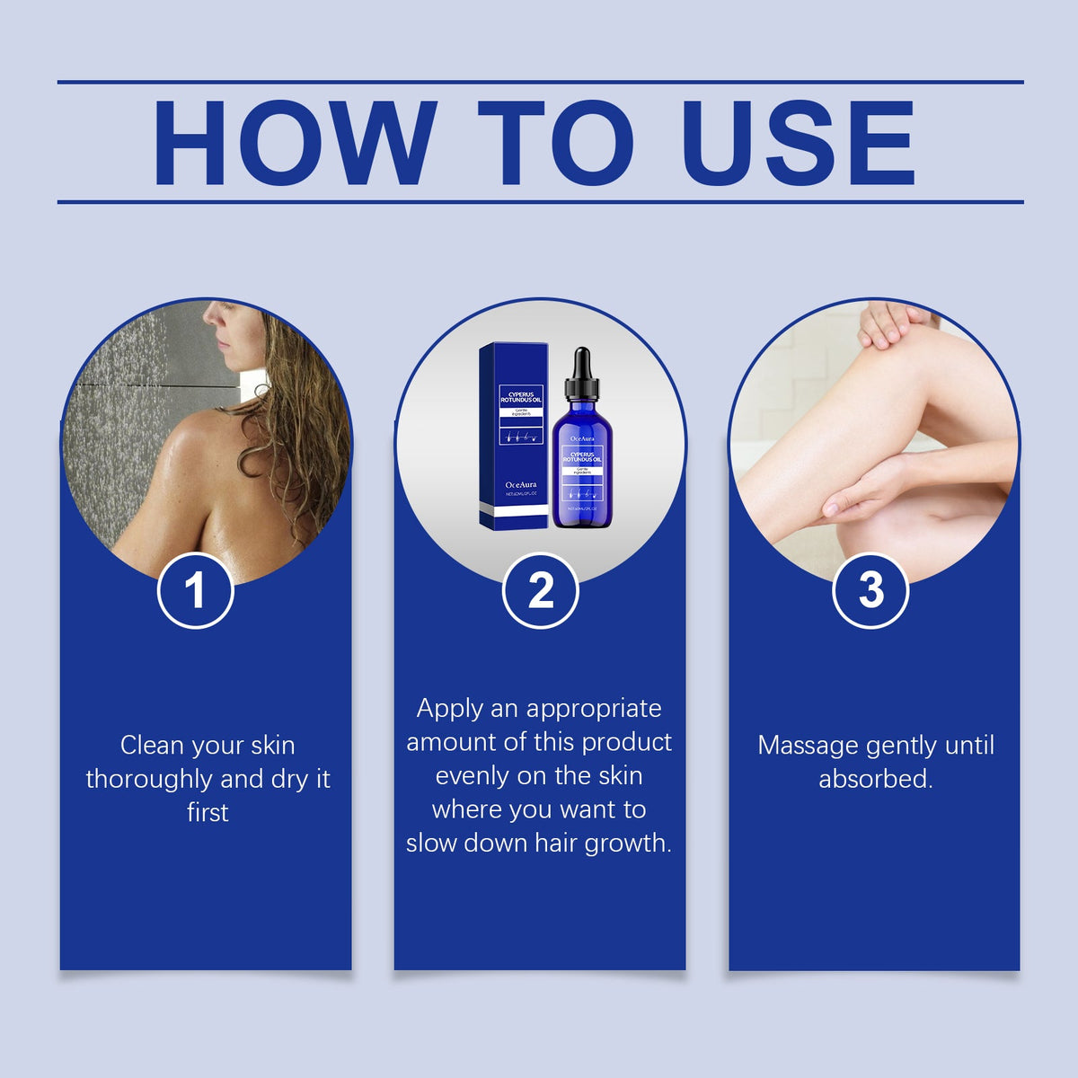 OceAura Body Oil for Smoother Skin, Less Visible Hair