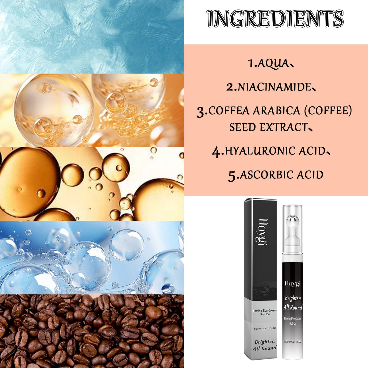 Firming Eye Cream Roller for Dark Circles & Fine Lines