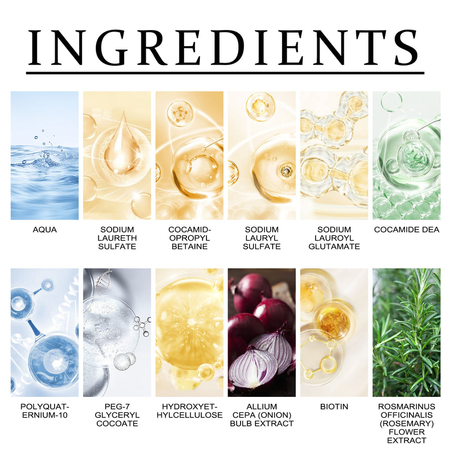 Onion Biotin Shampoo for Scalp Care, Strength & Gloss
