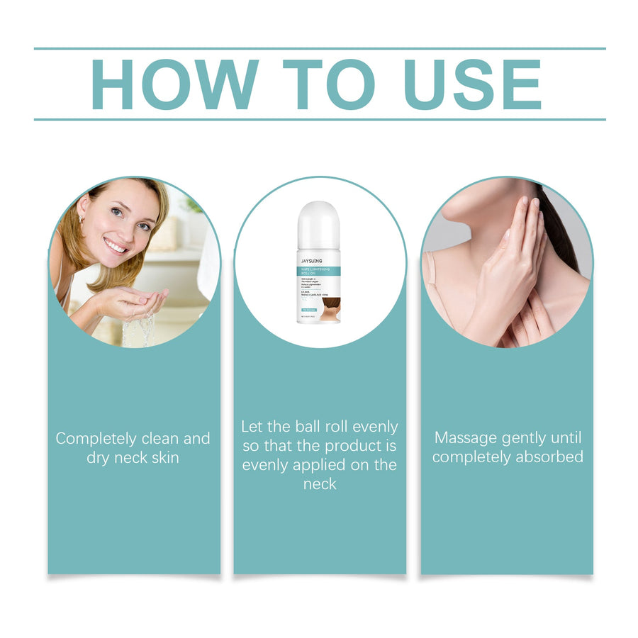 Neck Care Roll-On for Dark, Rough, Uneven Skin Tone