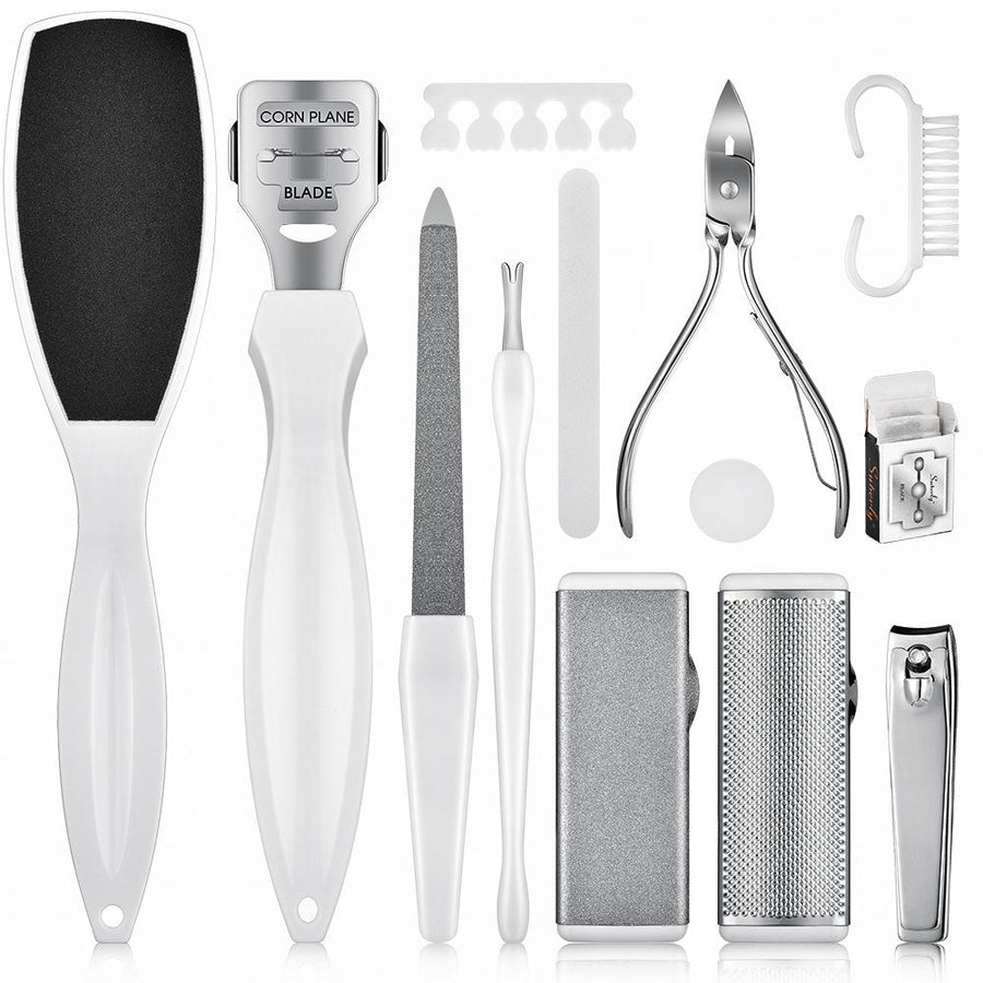 Foot Callus Remover Kit - 22 Piece Professional Pedicure Tools