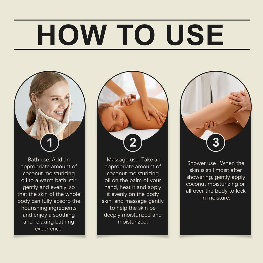 Coconut Massage Oil — Lightweight 48-Hour Moisture