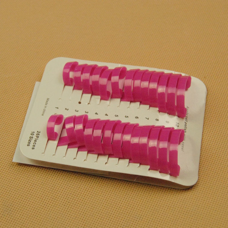 Silicone Nail Art Shields for French Manicure — 26-Piece Kit