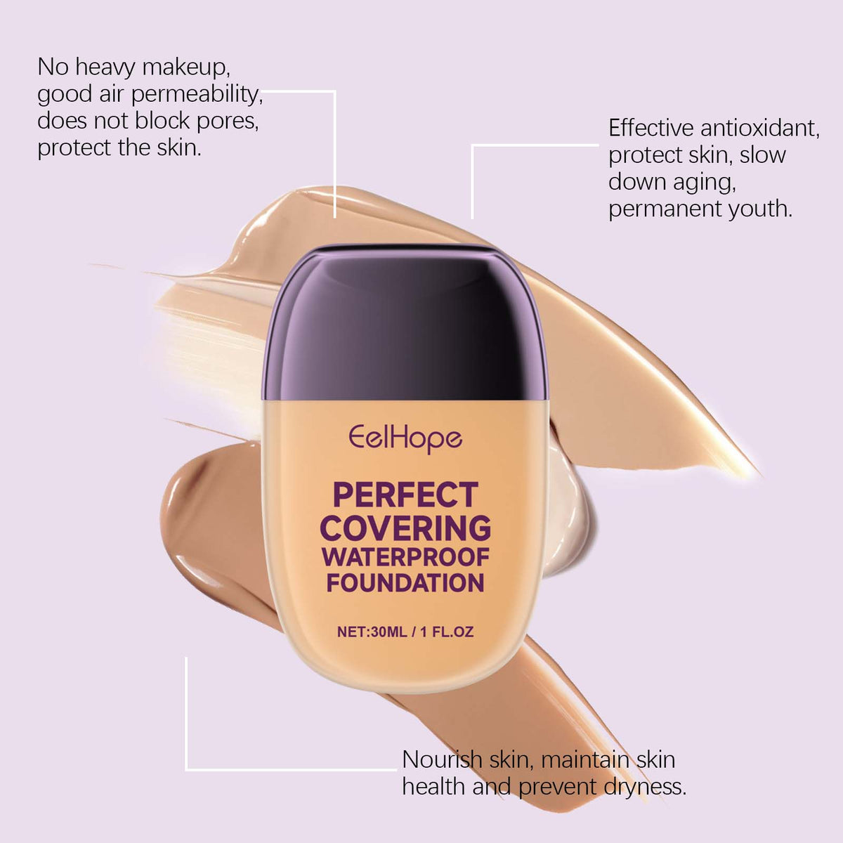 Liquid Foundation With Waterproof 24-Hour Coverage