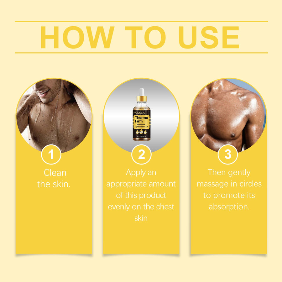 Men's Chest Massage Oil for Firmer-Looking Contours