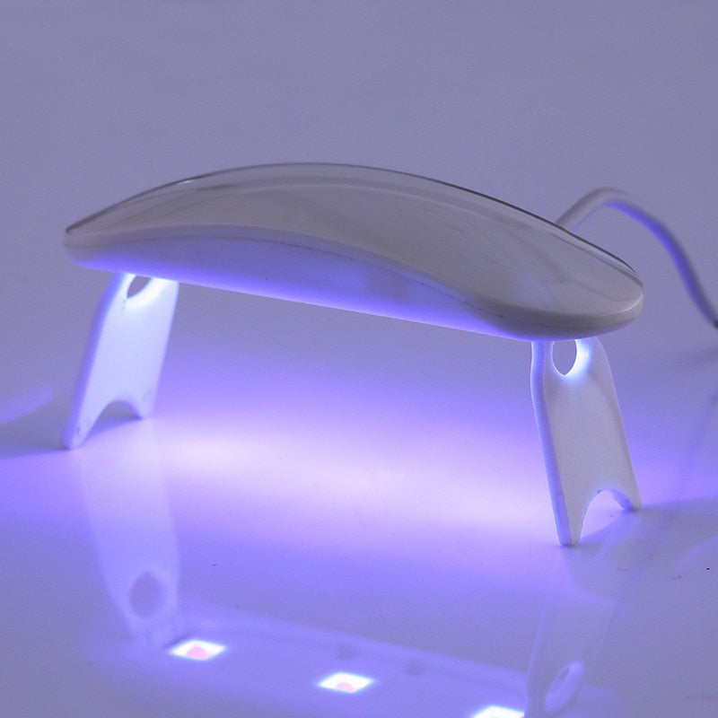 6W UV LED Nail Lamp – Fast Gel Curing, Portable USB Charging
