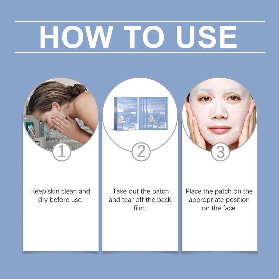 Bio-Collagen Face Mask Set for Fine Lines & Hydration