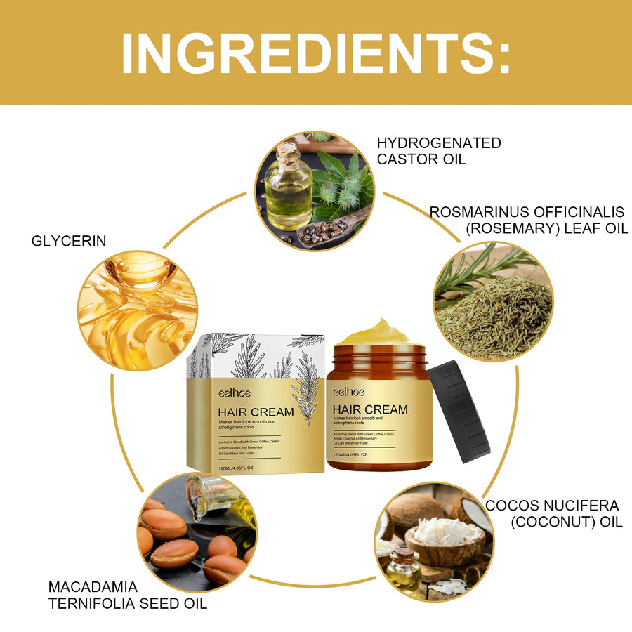 Rosemary Hair Cream for Smooth, Shiny-Looking Hair
