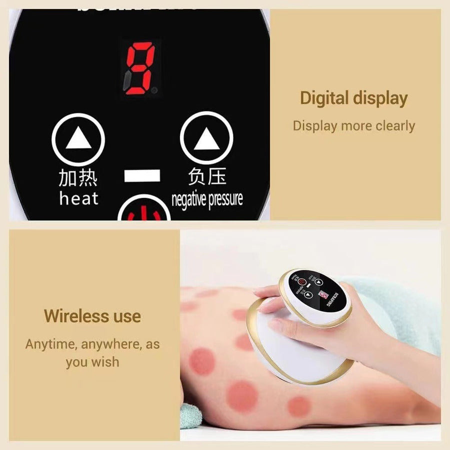 Electric Cupping Massager for Heat, Suction & Relief